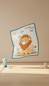 Baby Look 10-Layer Soft Muslin Cotton Baby Blanket – “Happy Time Lion” Cartoon Design | Ultra-Breathable, Reversible & Gentle on Skin (0–5 Years)