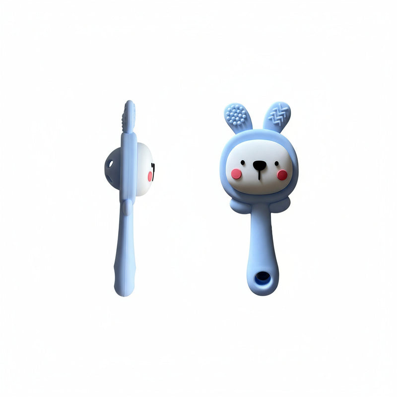 The Baby Look Bunny Hug Silicone Teether Rattle for Newborns & Infants  BPA-Free Soft Grip Toy for Teething & Learning (0–12 Months)